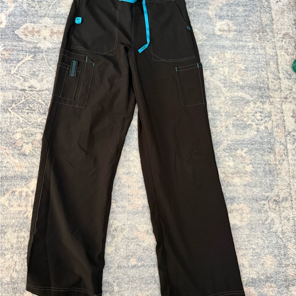 Carhartt Black Women's Track Pants with Blue Accents